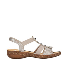 Load image into Gallery viewer, Rieker Ladies Beige Sandals 62850-90
