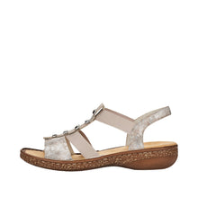 Load image into Gallery viewer, Rieker Ladies Beige Sandals 62850-90
