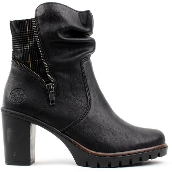 Rieker Ladies Black High Heel Boot Y2551-01