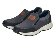 Load image into Gallery viewer, Rieker Mens Black Slip-On Shoe

