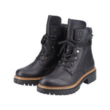 Load image into Gallery viewer, Rieker Ladies Black Lace Up Boot 72621-00
