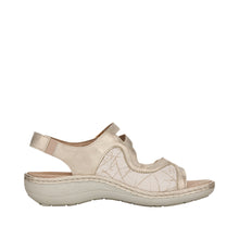 Load image into Gallery viewer, Remonte Ladies Gold Velcro Sandal D7647-94

