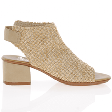 Load image into Gallery viewer, Rieker Ladies Beige Block Heel Sandal : 64670-60
