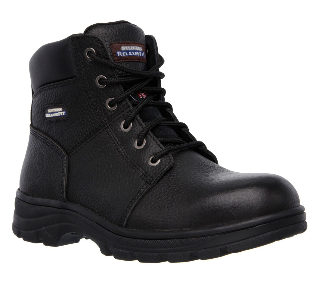 Skechers Mens Black Steel Toe Boot : 77009EC