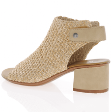 Load image into Gallery viewer, Rieker Ladies Beige Block Heel Sandal : 64670-60
